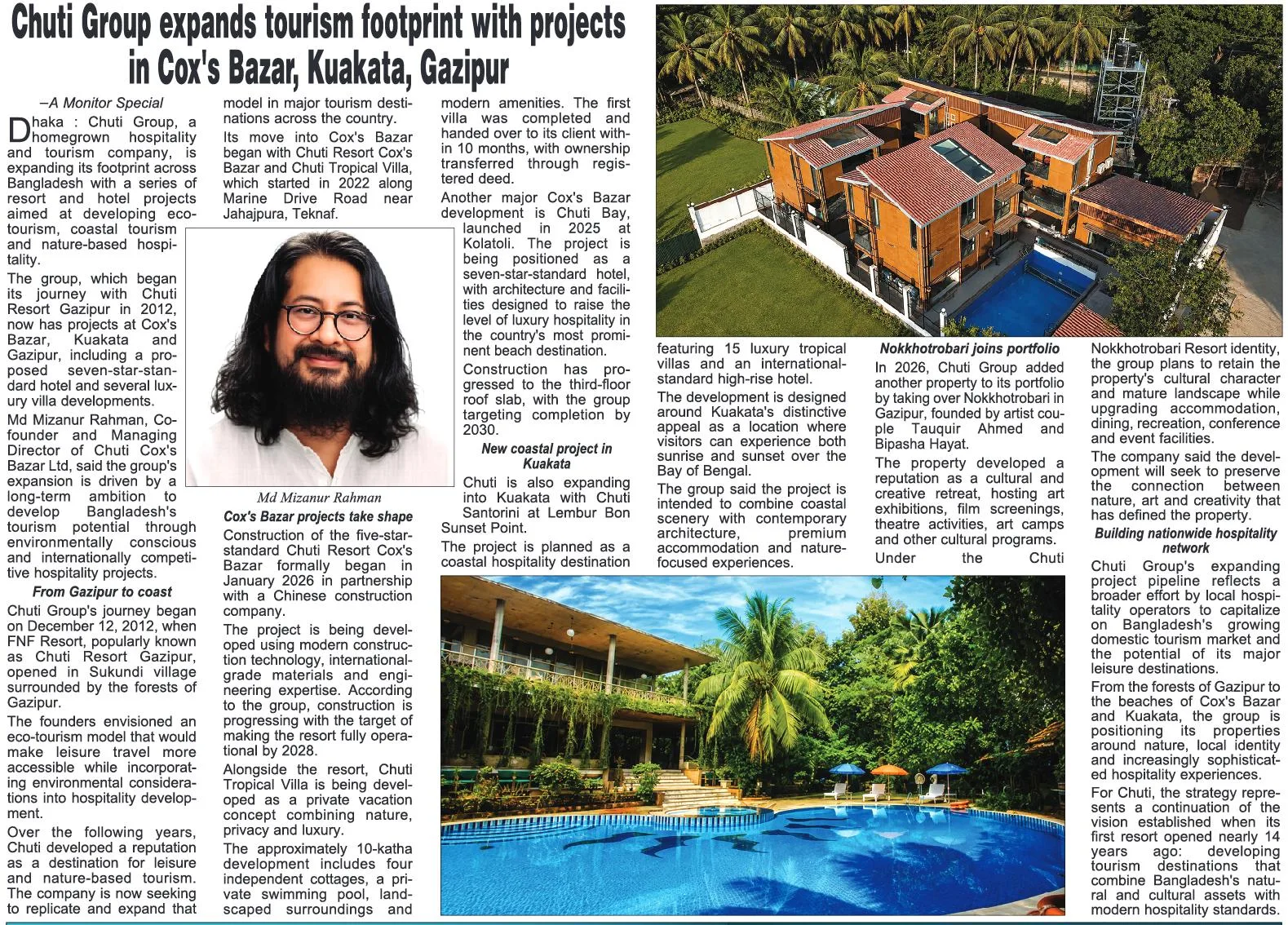 he Bangladesh Monitor for featuring Chuti Group
