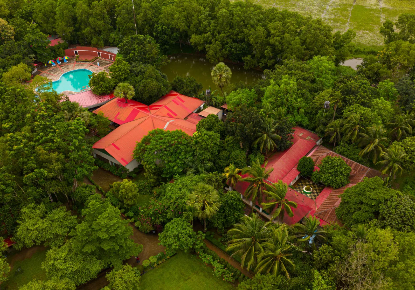 Chuti Gazipur resort grounds surrounded by greenery